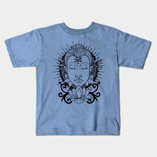 Buddha Lotus Flower Kids T-Shirt by dnlribeiro88